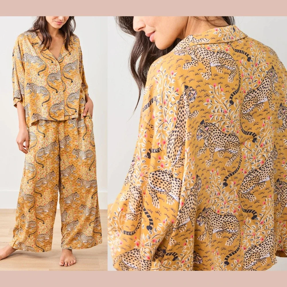 NWT $198 Printfresh [‎ Medium Tall ] Eco Satin Wildest Dreams Set Bagheera T2168